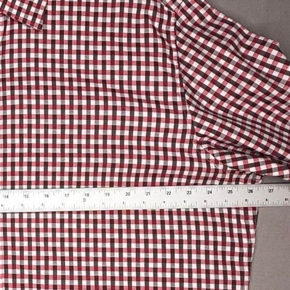 Robert Graham Mens 2XL Classic Fit Gingham Button Down Shirt Red Black White - Picture 5 of 7